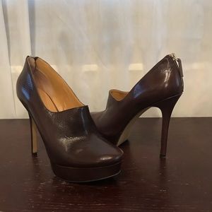 Nine West Brown Leather Bootie